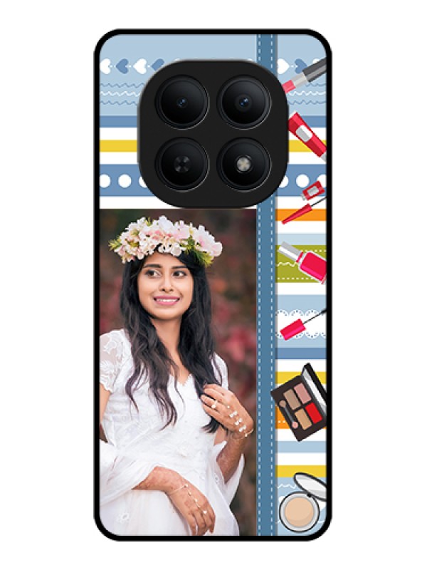 Custom Xiaomi Redmi Note 15 5G Custom Glass Phone Case - Makeup Icons Design
