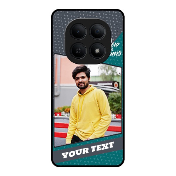 Xiaomi Redmi Note 15 5G Custom Glass Phone Case - Background Pattern Design With Quote Xiaomi Redmi Note 15 5G Custom Glass Phone Case - Background Pattern Design With Quote