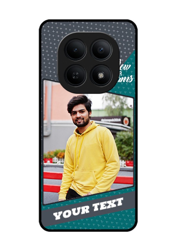 Xiaomi Redmi Note 15 5G Custom Glass Phone Case - Background Pattern Design With Quote