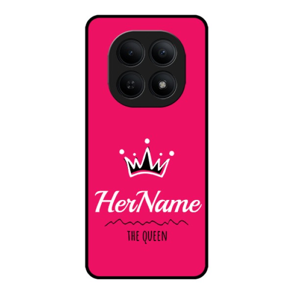 Xiaomi Redmi Note 15 5G Custom Glass Phone Case - Queen With Name Design Xiaomi Redmi Note 15 5G Custom Glass Phone Case - Queen With Name Design