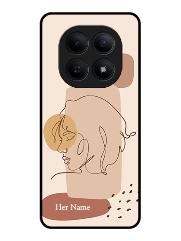 Custom Xiaomi Redmi Note 15 5G Custom Glass Phone Case - Calm Woman Line Art Design