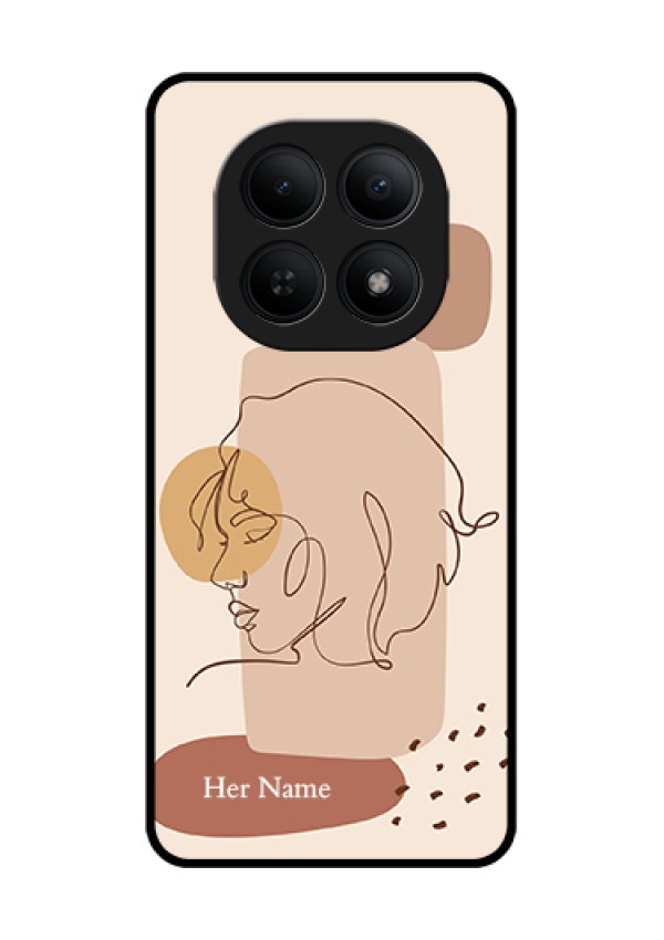 Xiaomi Redmi Note 15 5G Custom Glass Phone Case - Calm Woman Line Art Design
