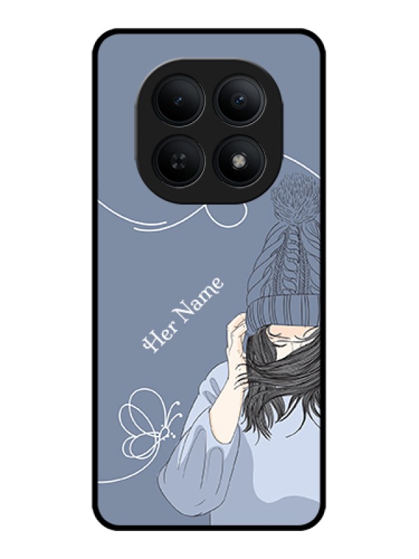 Custom Xiaomi Redmi Note 15 5G Custom Glass Phone Case - Girl In Winter Outfit Design