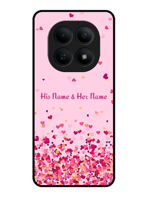 Custom Xiaomi Redmi Note 15 5G Custom Glass Phone Case - Floating Hearts Design