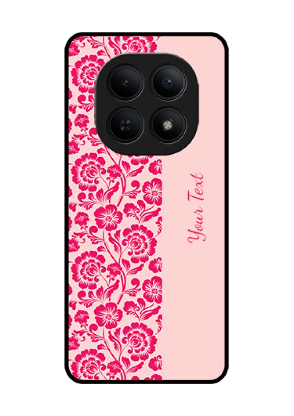 Xiaomi Redmi Note 15 5G Custom Glass Phone Case - Attractive Floral Pattern Design