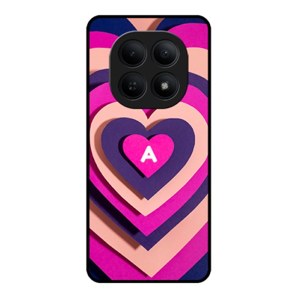 Xiaomi Redmi Note 15 5G Custom Glass Phone Case - Cute Heart Pattern Design