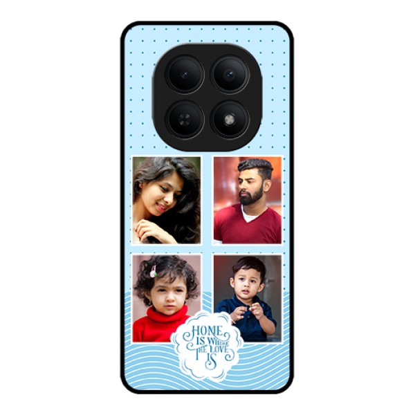 Xiaomi Redmi Note 15 5G Custom Glass Phone Case - Cute Love Quote With 4 Pic Upload Design Xiaomi Redmi Note 15 5G Custom Glass Phone Case - Cute Love Quote With 4 Pic Upload Design