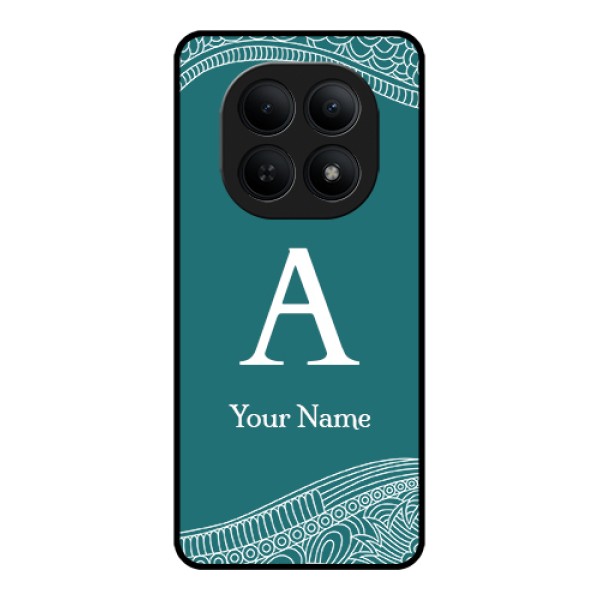 Xiaomi Redmi Note 15 5G Custom Glass Phone Case - Line Art Pattern With Custom Name Design Xiaomi Redmi Note 15 5G Custom Glass Phone Case - Line Art Pattern With Custom Name Design