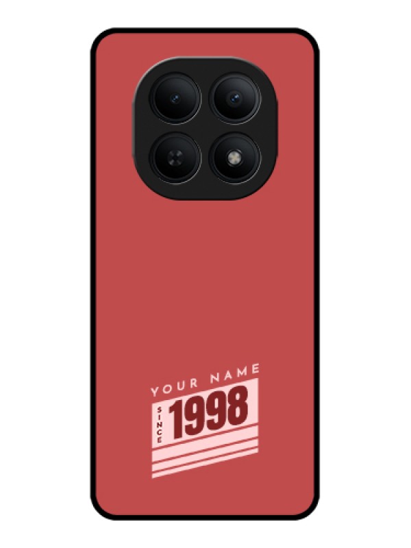 Custom Xiaomi Redmi Note 15 5G Custom Glass Phone Case - Red Custom Year Of Birth Design