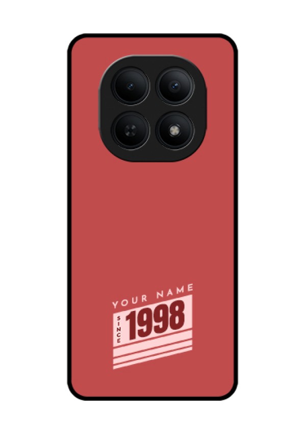 Xiaomi Redmi Note 15 5G Custom Glass Phone Case - Red Custom Year Of Birth Design