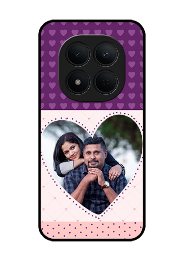 Xiaomi Redmi Note 15 Pro 5G Custom Glass Phone Case - Violet Love Dots Design