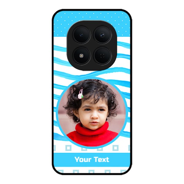 Xiaomi Redmi Note 15 Pro 5G Custom Glass Phone Case - Simple Blue Case Design Xiaomi Redmi Note 15 Pro 5G Custom Glass Phone Case - Simple Blue Case Design