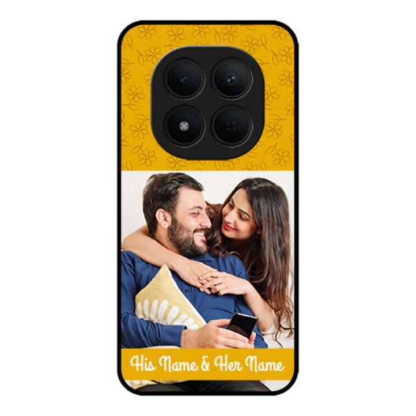 Xiaomi Redmi Note 15 Pro 5G Custom Glass Phone Case - Yellow Floral Design Xiaomi Redmi Note 15 Pro 5G Custom Glass Phone Case - Yellow Floral Design