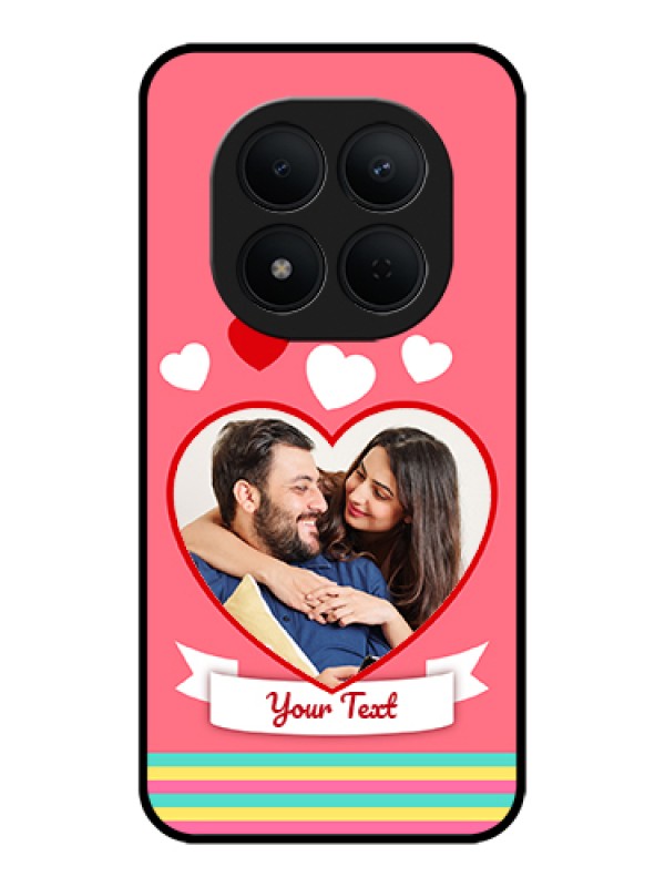 Custom Xiaomi Redmi Note 15 Pro 5G Custom Glass Phone Case - Love Shapes Doodle Design