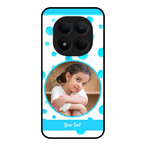 Xiaomi Redmi Note 15 Pro 5G Custom Glass Phone Case - Blue Bubbles Pattern Design Xiaomi Redmi Note 15 Pro 5G Custom Glass Phone Case - Blue Bubbles Pattern Design
