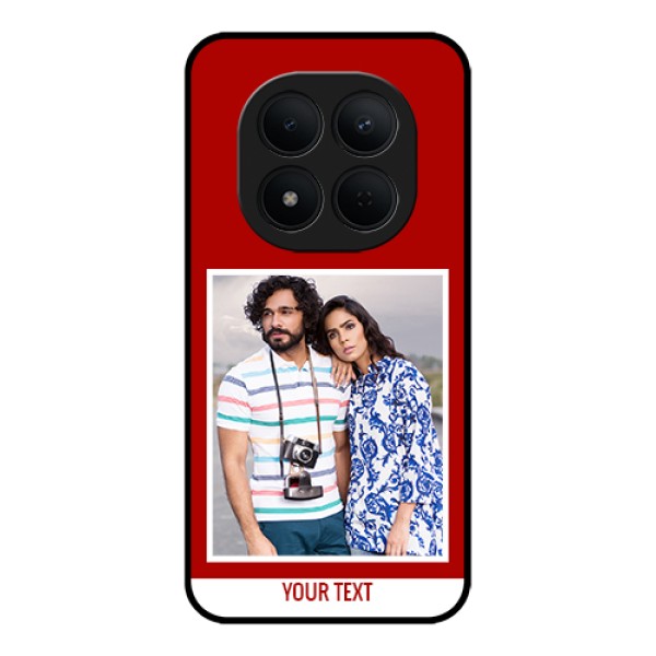 Xiaomi Redmi Note 15 Pro 5G Custom Glass Phone Case - Red Color Design