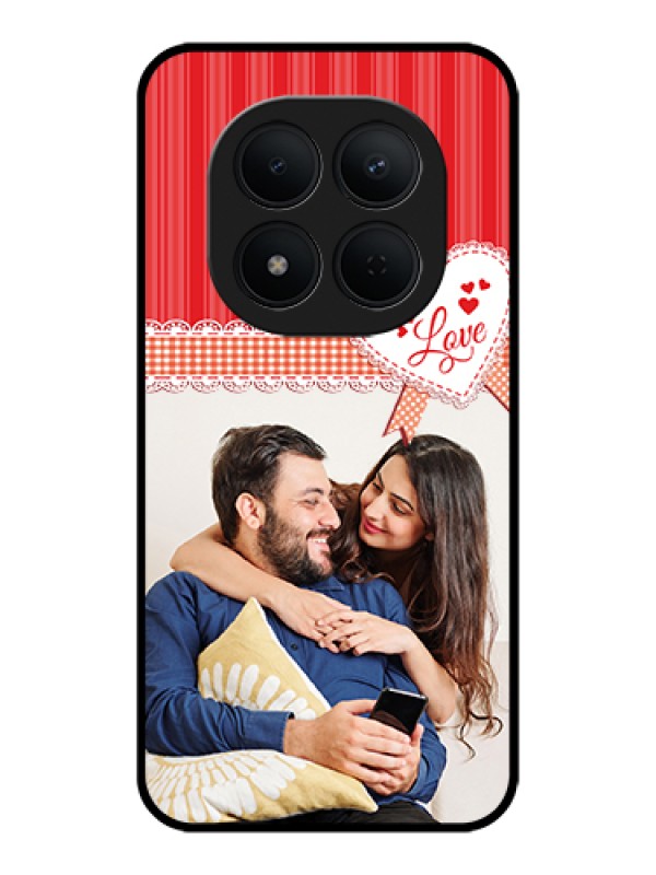 Custom Xiaomi Redmi Note 15 Pro 5G Custom Glass Phone Case - Red Love Pattern Design