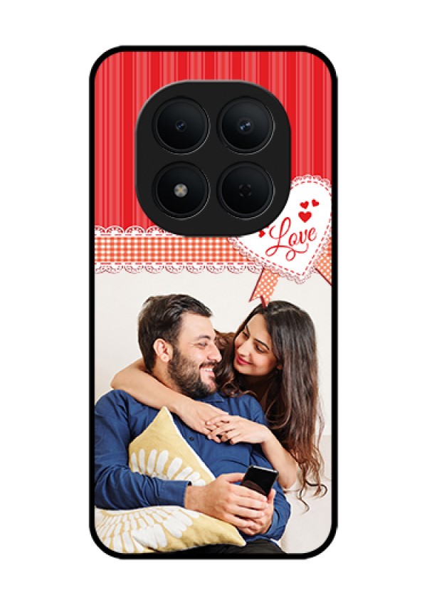 Xiaomi Redmi Note 15 Pro 5G Custom Glass Phone Case - Red Love Pattern Design