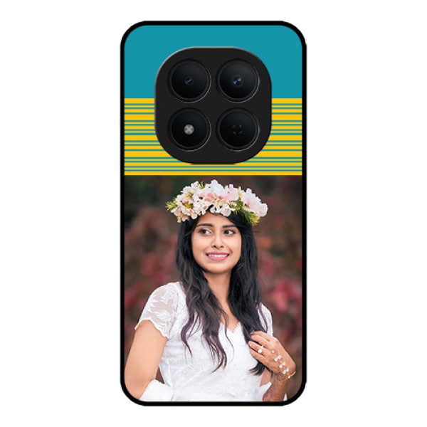 Xiaomi Redmi Note 15 Pro 5G Custom Glass Phone Case - Yellow & Blue Design