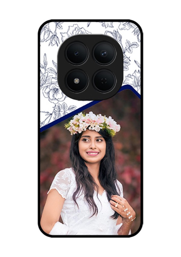 Xiaomi Redmi Note 15 Pro 5G Custom Glass Phone Case - Classy Floral Design