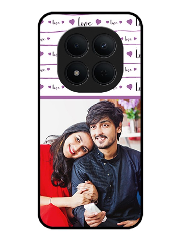 Custom Xiaomi Redmi Note 15 Pro 5G Custom Glass Phone Case - Couples Heart Design