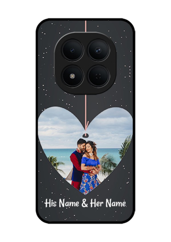 Xiaomi Redmi Note 15 Pro 5G Custom Glass Phone Case - Hanging Heart Design