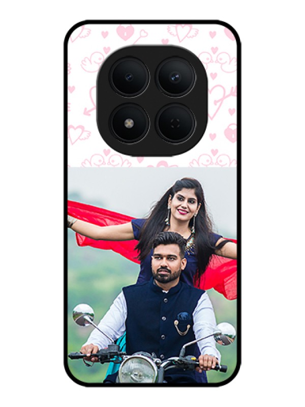 Custom Xiaomi Redmi Note 15 Pro 5G Custom Glass Phone Case - Pink Flying Heart Design