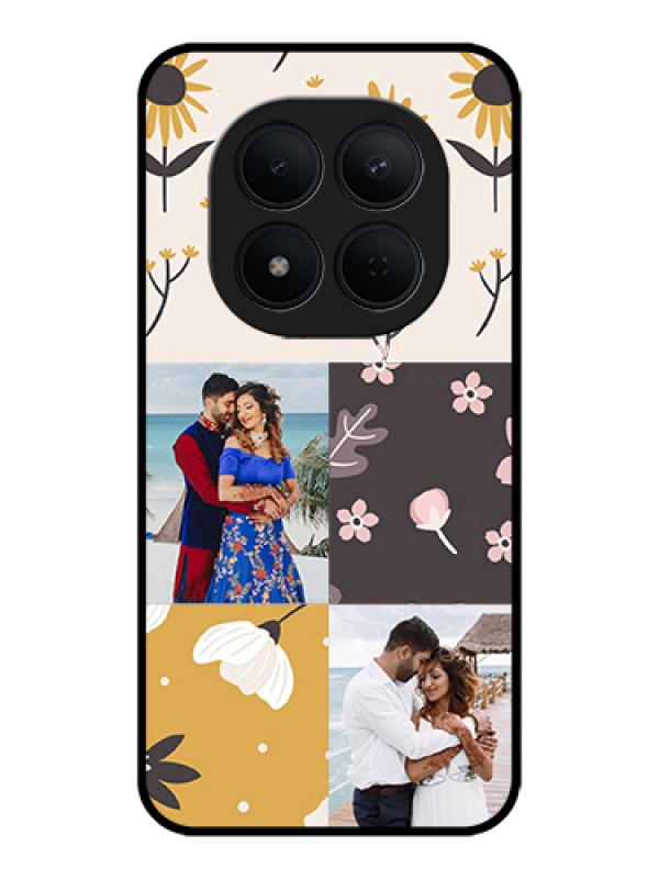 Custom Xiaomi Redmi Note 15 Pro 5G Custom Glass Phone Case - 3 Images With Floral Design