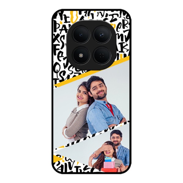 Xiaomi Redmi Note 15 Pro 5G Custom Glass Phone Case - Letters Pattern Design