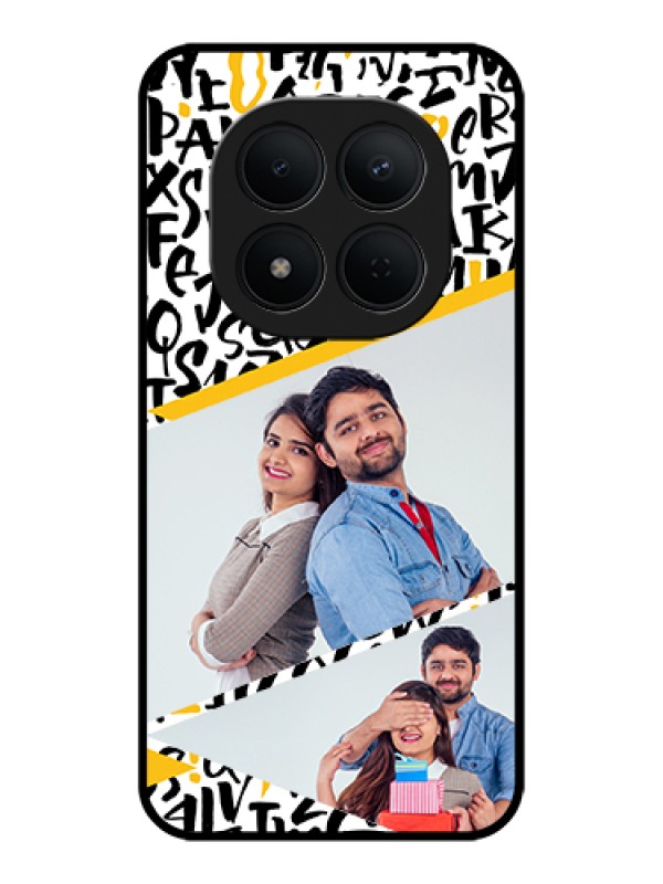 Custom Xiaomi Redmi Note 15 Pro 5G Custom Glass Phone Case - Letters Pattern Design