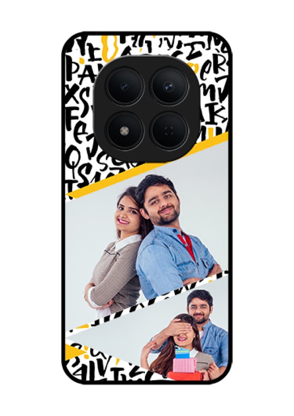 Xiaomi Redmi Note 15 Pro 5G Custom Glass Phone Case - Letters Pattern Design
