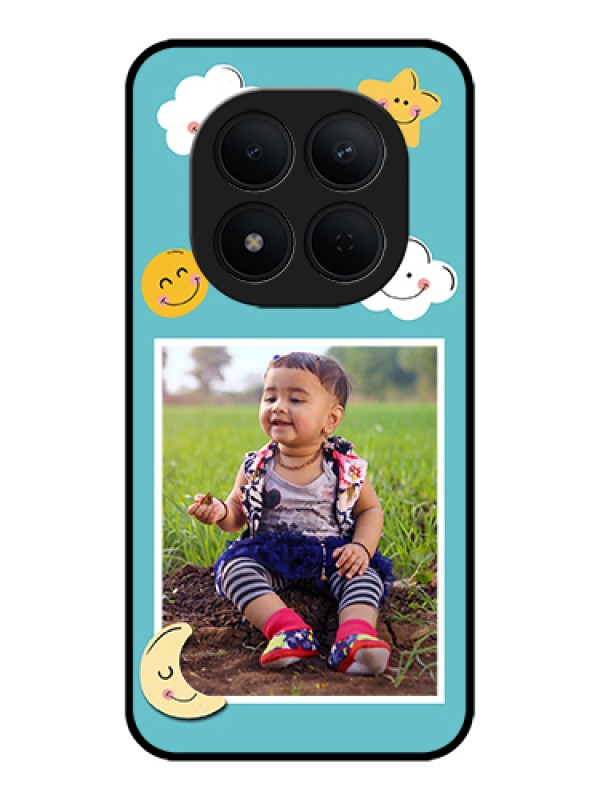 Custom Xiaomi Redmi Note 15 Pro 5G Custom Glass Phone Case - Smiley Kids Stars Design