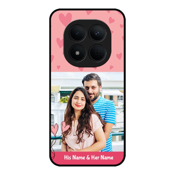 Xiaomi Redmi Note 15 Pro 5G Custom Glass Phone Case - Love Design Peach Color