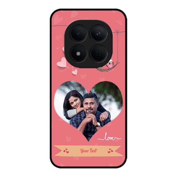 Xiaomi Redmi Note 15 Pro 5G Custom Glass Phone Case - Peach Color Love Design