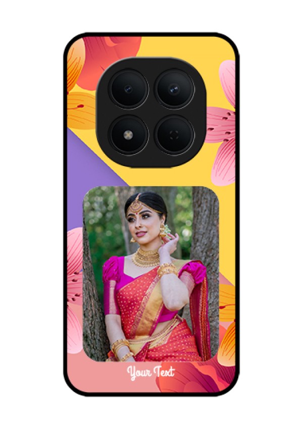 Xiaomi Redmi Note 15 Pro 5G Custom Glass Phone Case - 3 Image With Vintage Floral Design