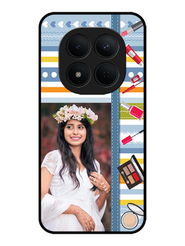 Custom Xiaomi Redmi Note 15 Pro 5G Custom Glass Phone Case - Makeup Icons Design