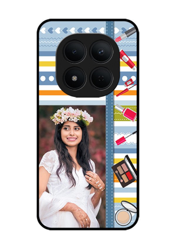 Xiaomi Redmi Note 15 Pro 5G Custom Glass Phone Case - Makeup Icons Design