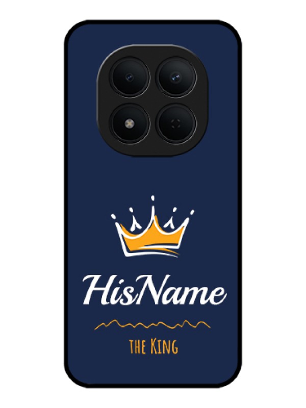 Custom Xiaomi Redmi Note 15 Pro 5G Custom Glass Phone Case - King With Name Design