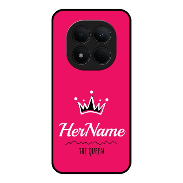 Xiaomi Redmi Note 15 Pro 5G Custom Glass Phone Case - Queen With Name Design Xiaomi Redmi Note 15 Pro 5G Custom Glass Phone Case - Queen With Name Design