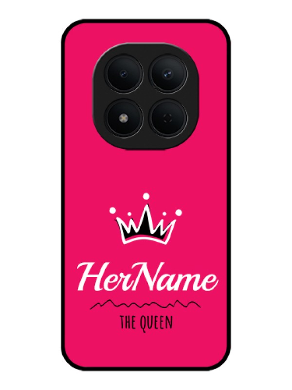 Custom Xiaomi Redmi Note 15 Pro 5G Custom Glass Phone Case - Queen With Name Design