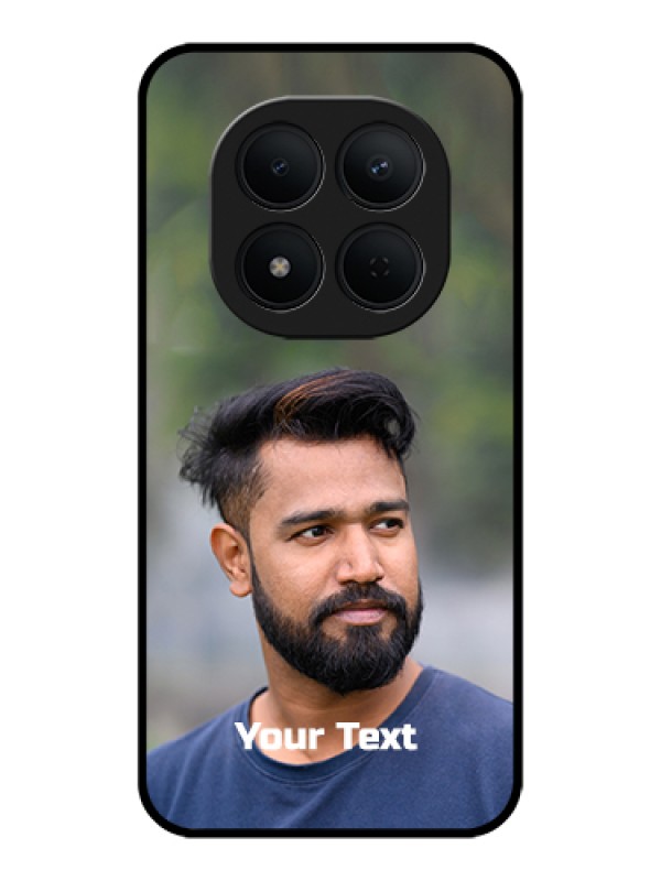 Custom Xiaomi Redmi Note 15 Pro 5G Custom Glass Phone Case - Photo With Text Design