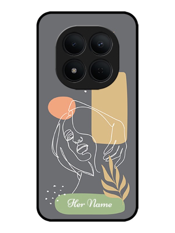 Custom Xiaomi Redmi Note 15 Pro 5G Custom Glass Phone Case - Gazing Woman Line Art Design