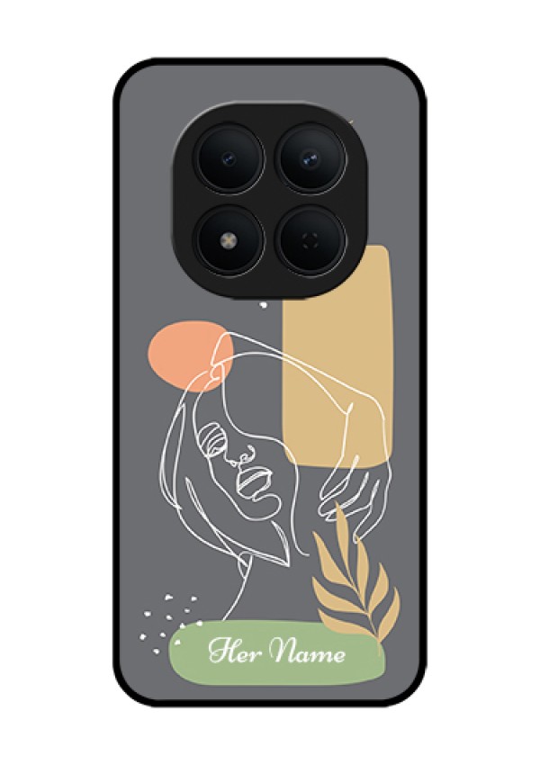 Xiaomi Redmi Note 15 Pro 5G Custom Glass Phone Case - Gazing Woman Line Art Design