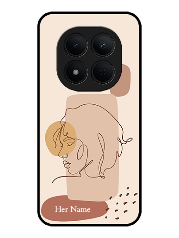 Custom Xiaomi Redmi Note 15 Pro 5G Custom Glass Phone Case - Calm Woman Line Art Design