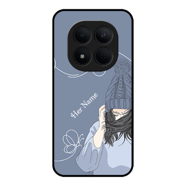 Xiaomi Redmi Note 15 Pro 5G Custom Glass Phone Case - Girl In Winter Outfit Design