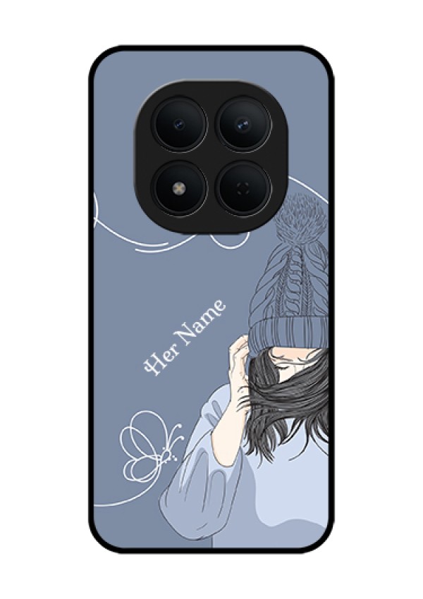 Xiaomi Redmi Note 15 Pro 5G Custom Glass Phone Case - Girl In Winter Outfit Design