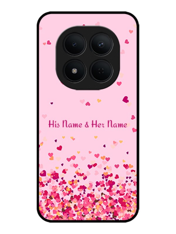 Custom Xiaomi Redmi Note 15 Pro 5G Custom Glass Phone Case - Floating Hearts Design