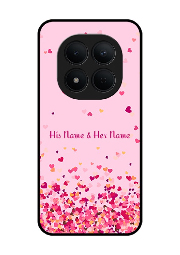 Xiaomi Redmi Note 15 Pro 5G Custom Glass Phone Case - Floating Hearts Design