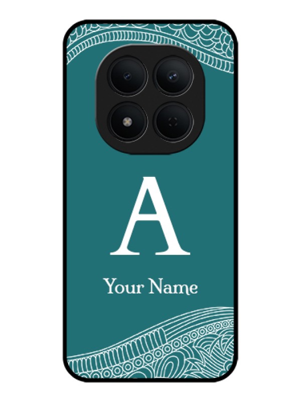 Custom Xiaomi Redmi Note 15 Pro 5G Custom Glass Phone Case - Line Art Pattern With Custom Name Design