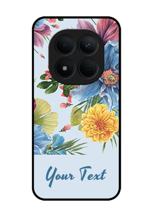 Xiaomi Redmi Note 15 Pro 5G Custom Glass Phone Case - Stunning Watercolored Flowers Painting Design